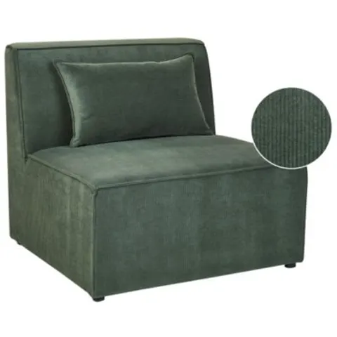 LEMVIG - Fauteuil - Groen - Corduroy – afbeelding 1