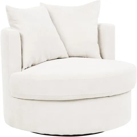 DALBY - Fauteuil - Lichtbeige - Polyester – afbeelding 1