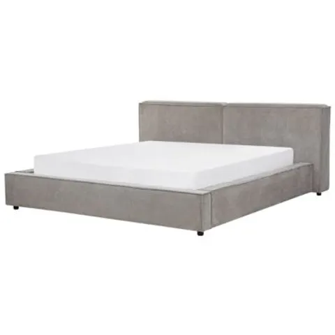 LINARDS - Bed - Grijs - 180 x 200 cm - Polyester – afbeelding 1