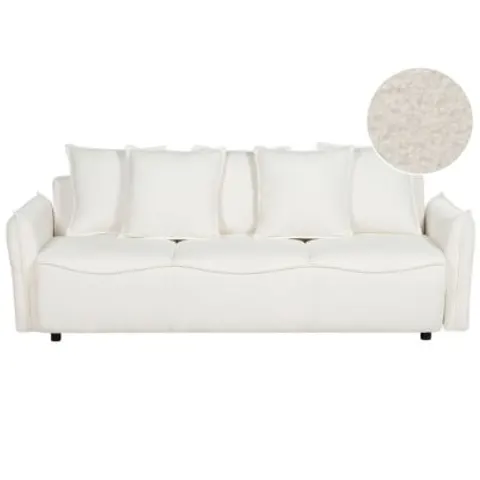 KRAMA - Slaapbank - Wit - Bouclé – afbeelding 1
