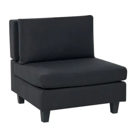 UNSTAD - Fauteuil - Zwart - Polyester – afbeelding 1