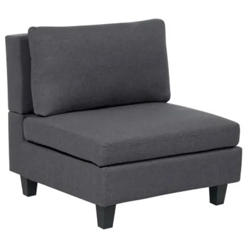 UNSTAD - Fauteuil - Donkergrijs - Polyester – afbeelding 1