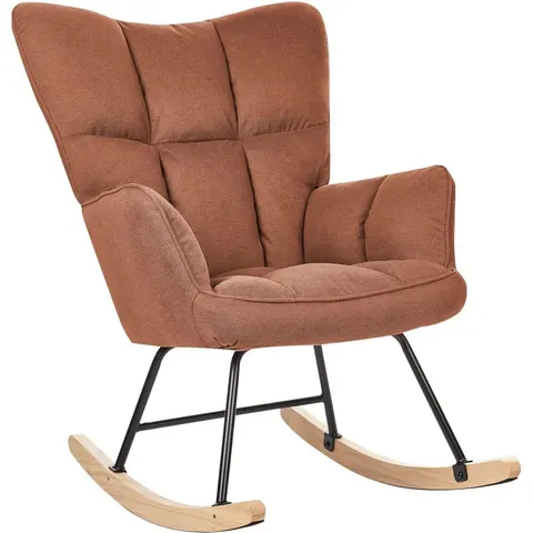 OULU - Schommelstoel - Bruin - Polyester – afbeelding 1