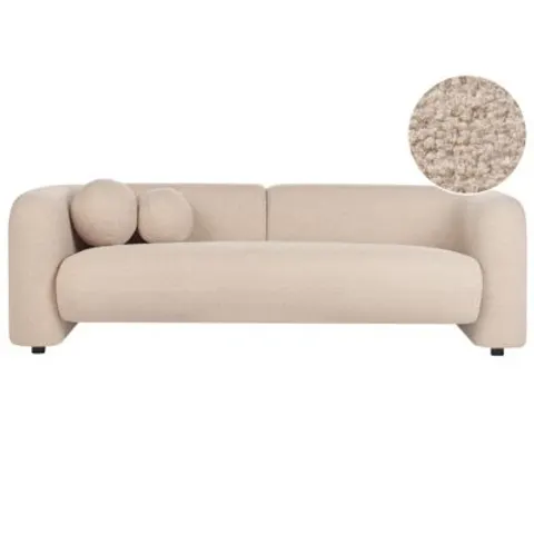 LEIREN - Driezitsbank - Beige - Bouclé – afbeelding 1