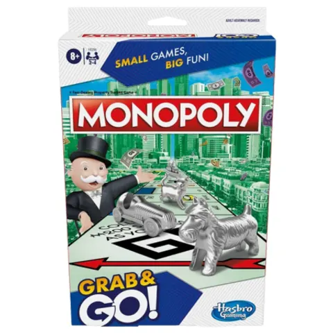 Hasbro Monopoly Grab & Go Reisspel – afbeelding 1
