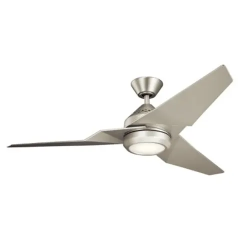 Jade 152cm Ceiling Fan with Dimmable 3000K LED Light, Brushed Nickel, Remote Control – image 1