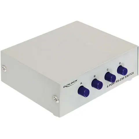 DELOCK 87589 - RS-232 4-port manual serial switch – image 1