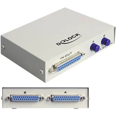 DELOCK 87618 - Sub-D 2-port, manual parallel switch – image 1