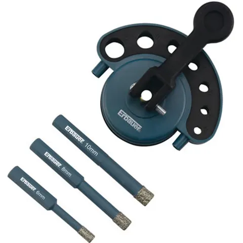 Set de forets pour carrelage diamant à sec Erbauer – Bleu – image 1