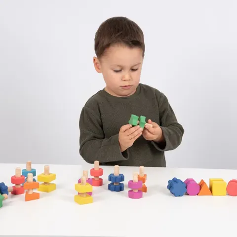 TICKIT Set de 21 écrous à visser Multicolore 7x7x7cm – image 1