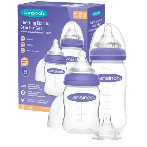 Set iniziale di biberon Lansinoh – 3 pezzi – immagine 1