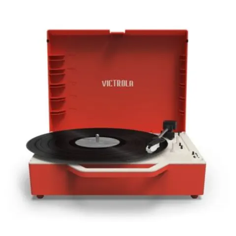 Platine Vinyle RE-SPIN Eco conçue rouge – image 1