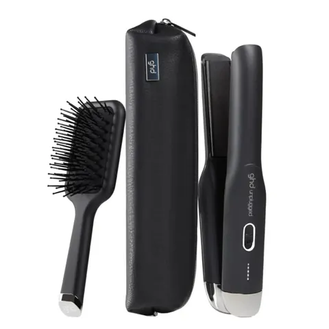 GHD Unplugged Styler Nera Gift Set con Mini Paddle Brush – immagine 1