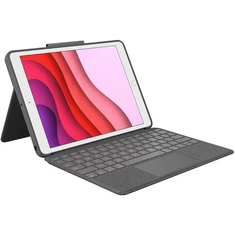 Bluetooth Keyboard with Support for Tablet iPad Logitech ComboTouch QWERTY Graphite Italian (Refurbished B) – afbeelding 1
