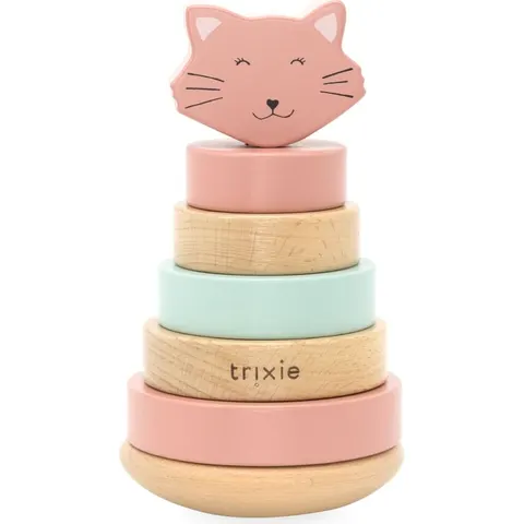 Trixie Pyramide à empiler Rose 10x10x18cm – image 1
