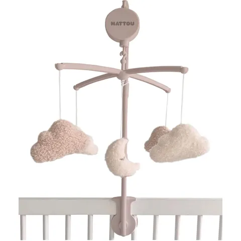 Nattou Mobile Mond & Wolken – grau – Bild 1