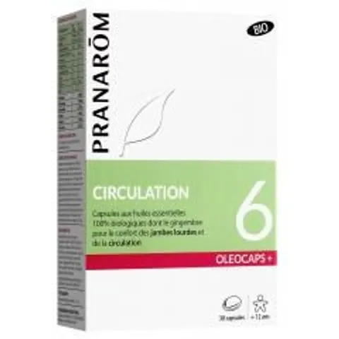 Pranarôm Oléocaps+ 6 Circulation Bio 30 Capsules - Boîte 30 Capsules – image 1
