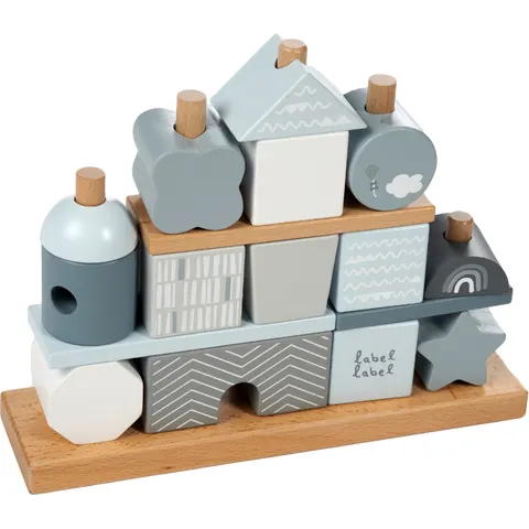 Label Giocattolo in legno: blocchi impilabili – immagine 1