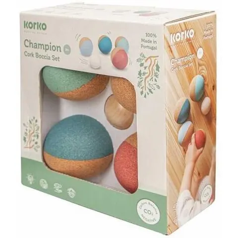 Korko Boccia Set Kork – mehrfarbig – Bild 1