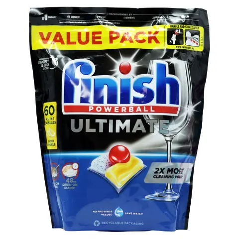 Finish Powerball Ultimate Lemon Dishwasher Tablets - 60 Pcs – image 1