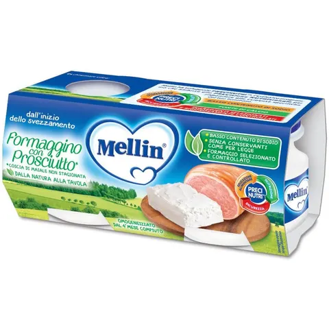 mellin baby formaggino prosciutt2x80g – immagine 1