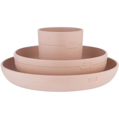 LOVI Tableware Set with Cup dinnerware set Nude 3 pc – image 1