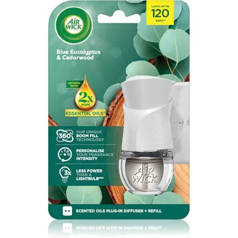 Air Wick Blue Eucalyptus & Cedarwood diffuseur électrique de parfum d'ambiance avec recharge 19 ml – image 1