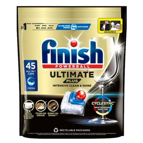 Finish Ultimate Plus Lemon Dishwasher Tablets – 45 pcs. – image 1