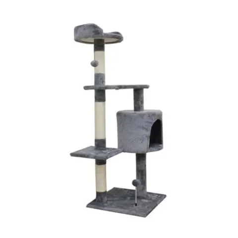 Arbre a chat JASPER - 40 x 40 x 114 cm - Gris – image 1