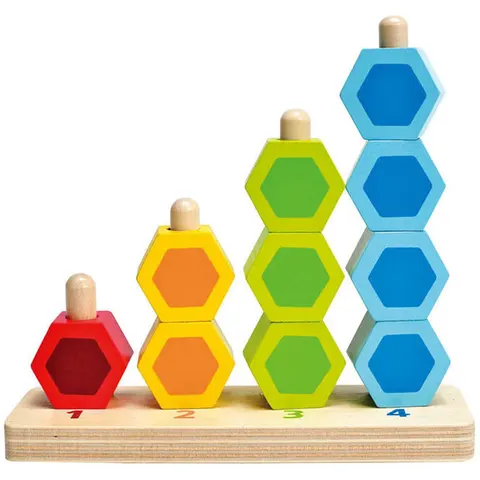 Hape Houten Tel en Stapel Spel – afbeelding 1
