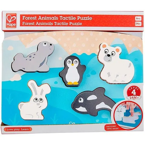 Hape Fühlpuzzle Polartiere – hellblau – Bild 1
