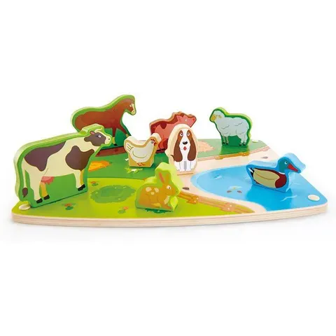 Steckpuzzlespiel Bauernhoftiere – afbeelding 1