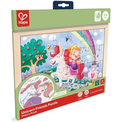 Hape Puzzle Einhorn – mehrfarbig – Bild 1
