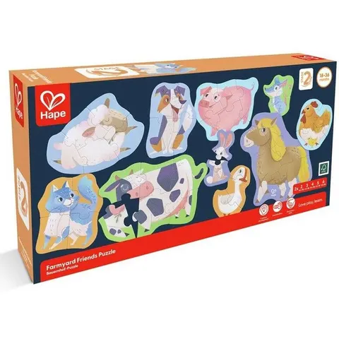 Hape Puzzle Bauernhof – mehrfarbig – Bild 1