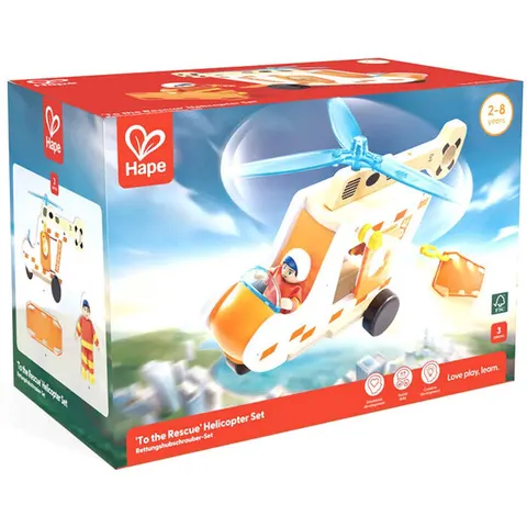 Hape Rettungshubschrauber-Set – mehrfarbig – Bild 1