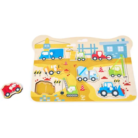 Hape Steckpuzzle Bau – mehrfarbig – Bild 1