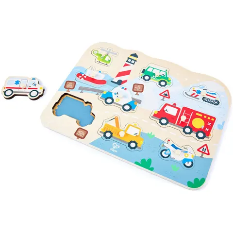 Hape Steckpuzzle Notfall – mehrfarbig – Bild 1