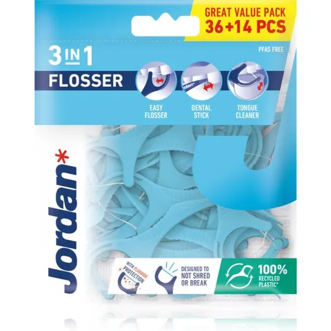 Jordan Flosser 3in1 dental floss 50 pc – image 1