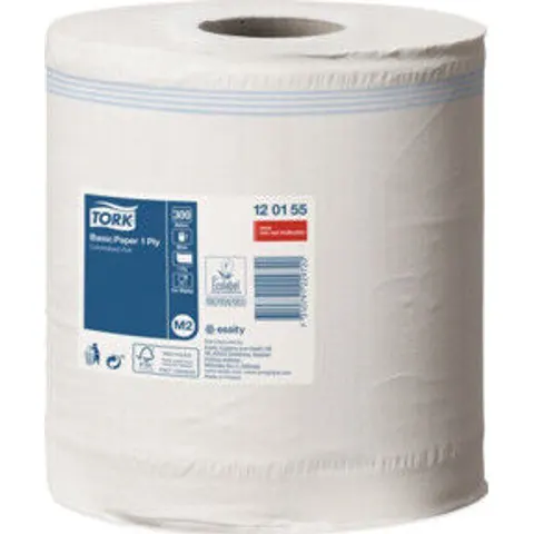 Poetspapier Tork M2 Basic Universal 1-laags 300m wit 120155 – afbeelding 1