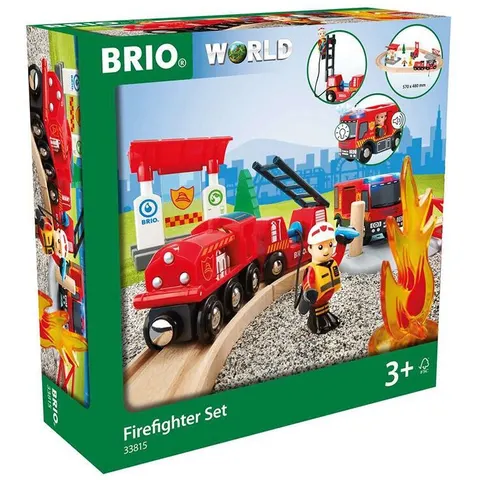 Brio Eisenbahn-Set Bahn Feuerwehr Set – mehrfarbig – Bild 1