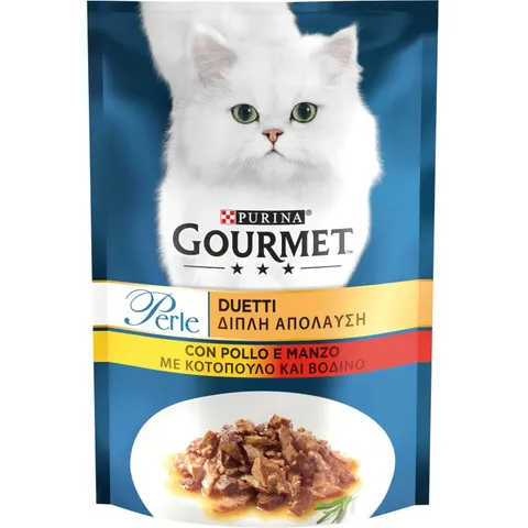 Purina GOURMET PERLE FILETTINI C/MANZO E POLLO 85GR – immagine 1