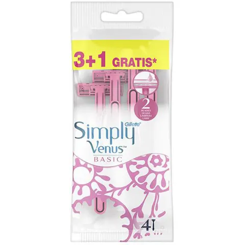 Gillette Venus 2 Simply Basic maquinilla desechable 4 u – imagen 1