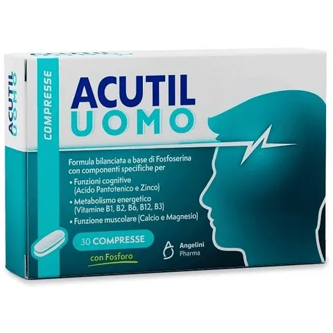 Acutil Uomo Integratore con Fosforo per Funzioni Cognitive 30 Compresse – immagine 1