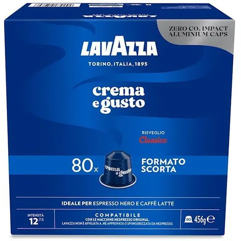 LAVAZZA Crema E Gusto Nespresso 80 Caps-blu – immagine 1