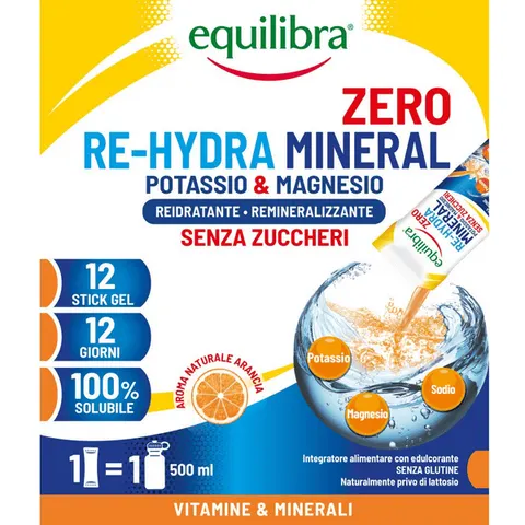Equilibra Re-Hydra Mineral Zero 12 Stick – immagine 1