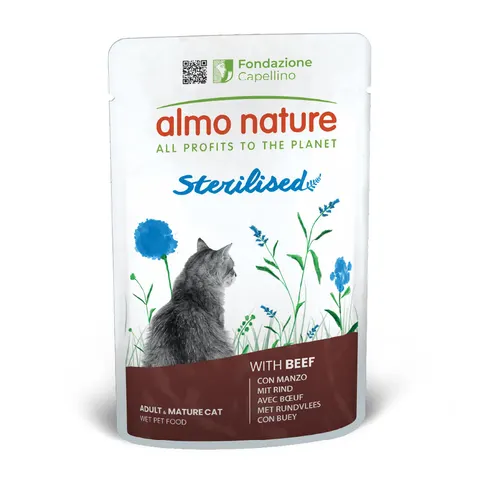 Almo Nature Functional Sterilised - 6 x 70 g com vaca – imagen 1