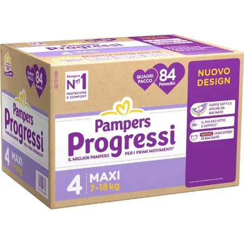 Pampers Quadri Progressi Maxi X84 – immagine 1