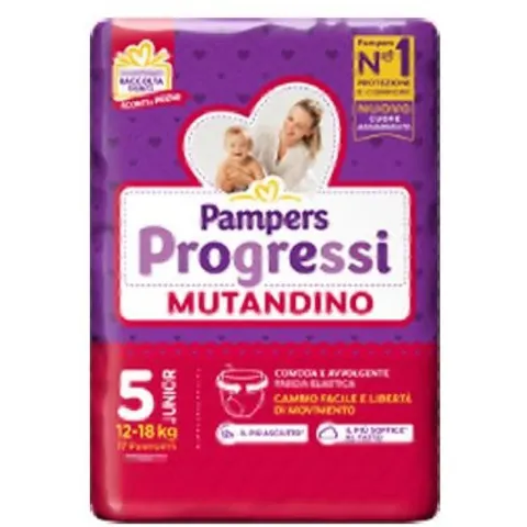 pampers progressi mutandina junior 17 pezzi – immagine 1
