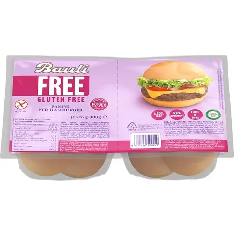 bauli free panini hamburger 4 pezzi da 75 g – immagine 1