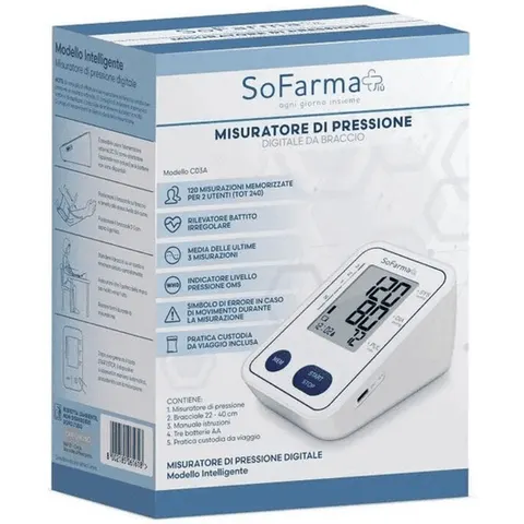 Sofarmapiù Sfigmo Digitale da Braccio Misuratore di pressione – immagine 1